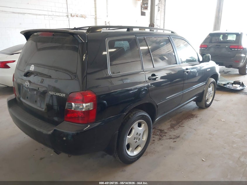 2005 Toyota Highlander VIN JTEEP21A350120656 IAAI salvage auction — NORMAL WEAR, Salvage (Texas), sold $1,450 on 2026-07-15 (photo 4)
