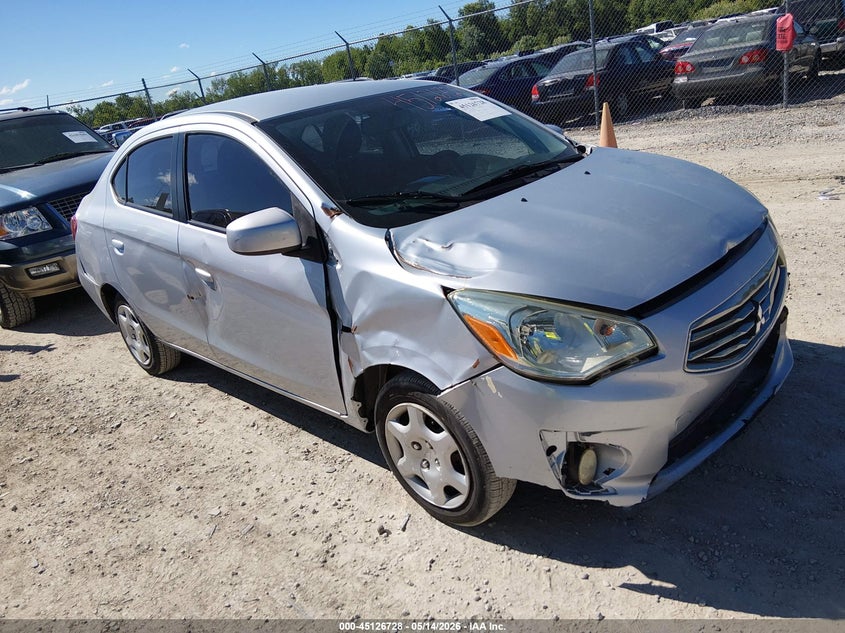 2017 Mitsubishi Mirage VIN ML32F3FJ6HHF07240 IAAI salvage auction — NORMAL WEAR, Salvage (Texas), sold $325 on 2026-07-13 (photo 1)