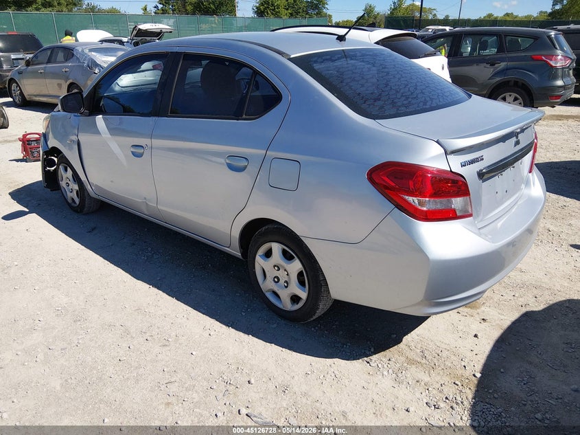 2017 Mitsubishi Mirage VIN ML32F3FJ6HHF07240 IAAI salvage auction — NORMAL WEAR, Salvage (Texas), sold $325 on 2026-07-13 (photo 3)