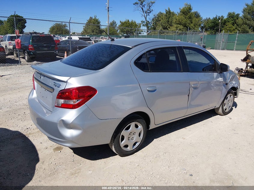 2017 Mitsubishi Mirage VIN ML32F3FJ6HHF07240 IAAI salvage auction — NORMAL WEAR, Salvage (Texas), sold $325 on 2026-07-13 (photo 4)