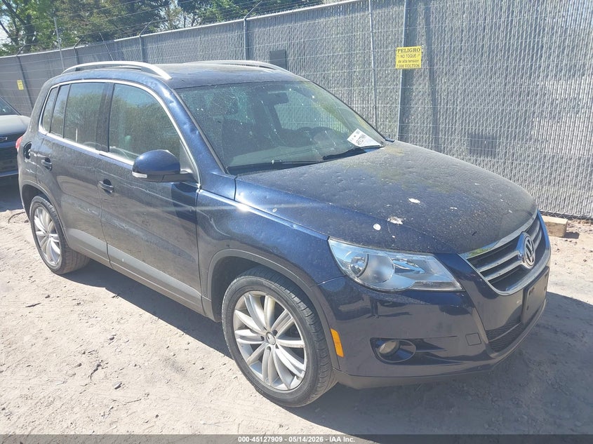 2011 Volkswagen Tiguan VIN WVGBV7AX4BW566379 IAAI salvage auction — HAIL, Junk Bill Of Sale Mv2459 (Wisconsin), sold $375 on 2026-07-08 (photo 1)