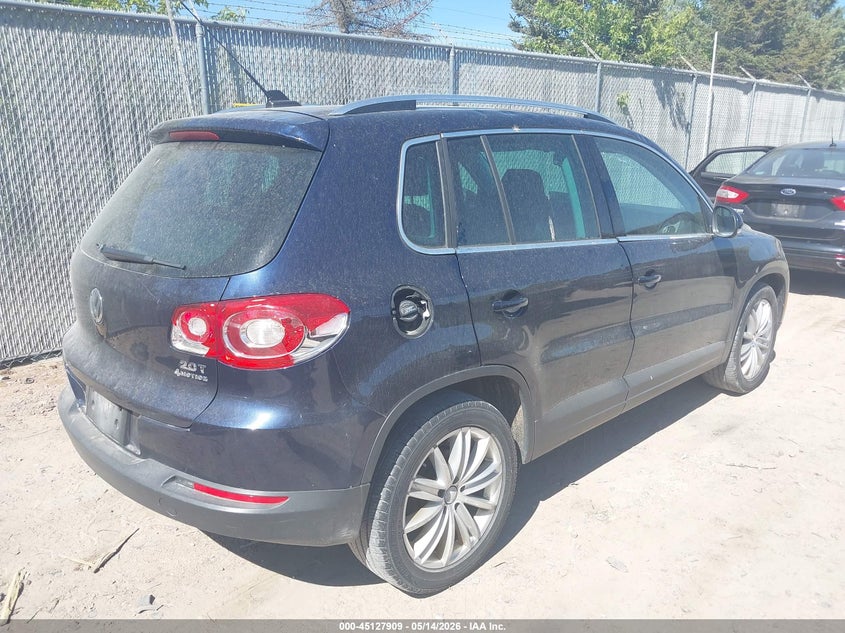 2011 Volkswagen Tiguan VIN WVGBV7AX4BW566379 IAAI salvage auction — HAIL, Junk Bill Of Sale Mv2459 (Wisconsin), sold $375 on 2026-07-08 (photo 4)