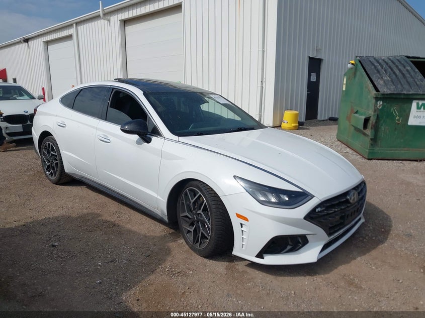 2023 Hyundai Sonata VIN KMHL14JC5PA260162 IAAI salvage auction — LEFT FRONT, Salvage (Illinois), sold $7,100 on 2026-07-22 (photo 1)