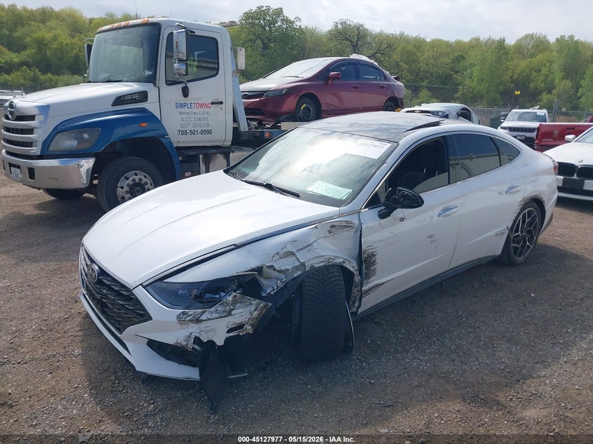 2023 Hyundai Sonata VIN KMHL14JC5PA260162 IAAI salvage auction — LEFT FRONT, Salvage (Illinois), sold $7,100 on 2026-07-22 (photo 2)