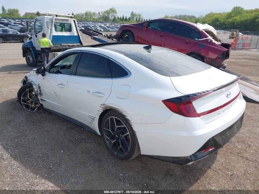 2023 Hyundai Sonata VIN KMHL14JC5PA260162 IAAI salvage auction — LEFT FRONT, Salvage (Illinois), sold $7,100 on 2026-07-22 (photo 3)