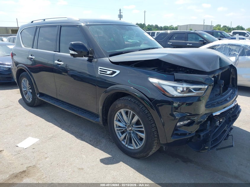 2024 Infiniti Qx80 VIN JN8AZ2AF1R9765580 IAAI salvage auction — FRONT END, Original (Texas), sold $16,600 on 2026-07-29 (photo 1)