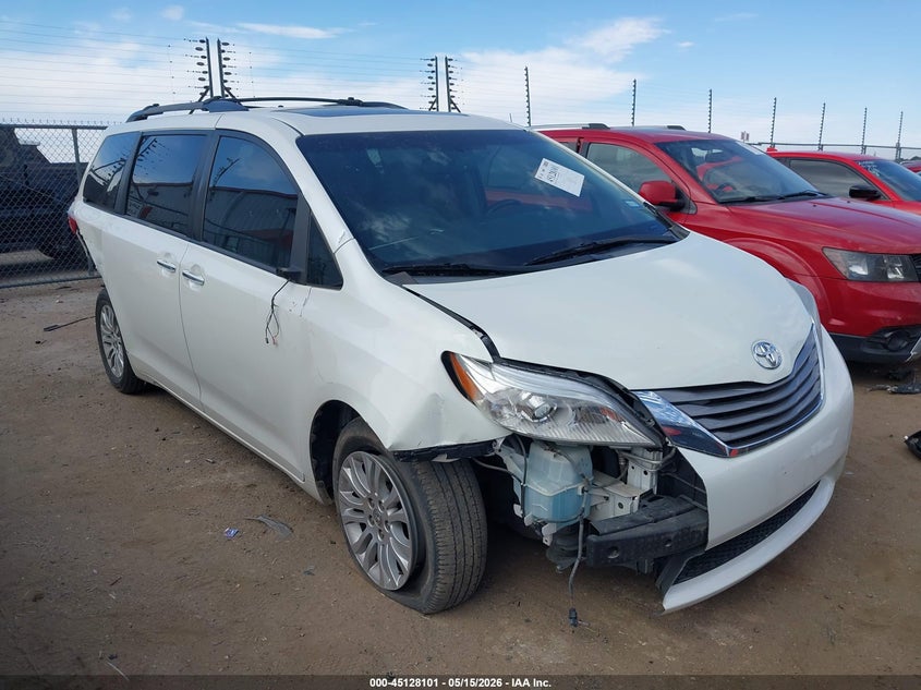 2016 Toyota Sienna VIN 5TDYK3DC2GS723505 IAAI salvage auction — REAR END, Salvage (Texas), sold $4,500 on 2026-07-21 (photo 1)