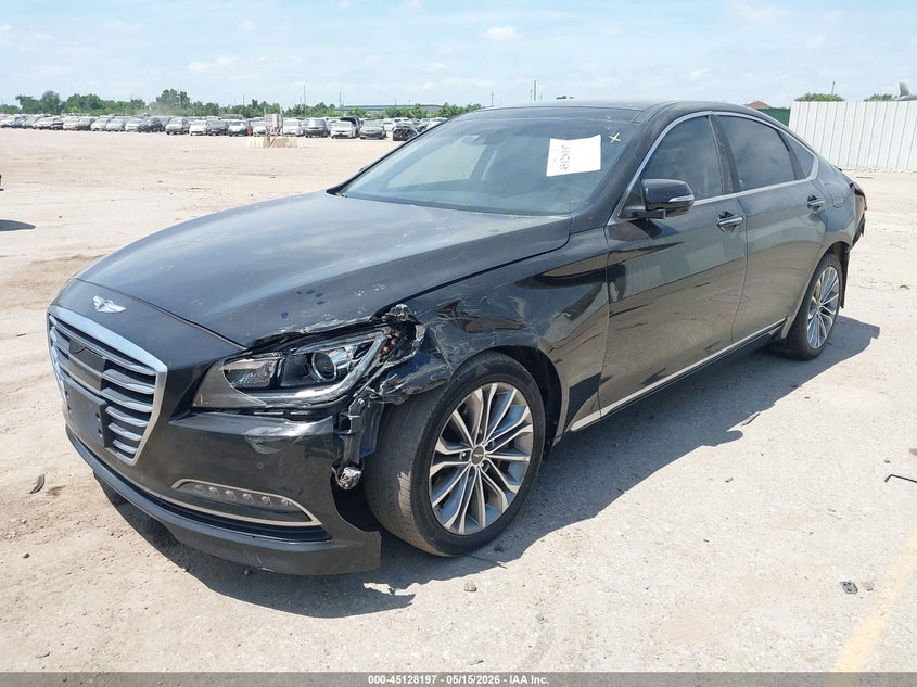 2017 Genesis G80 VIN KMHGN4JE3HU174730 IAAI salvage auction — REAR END, Salvage (Texas), sold $1,350 on 2026-07-22 (photo 2)
