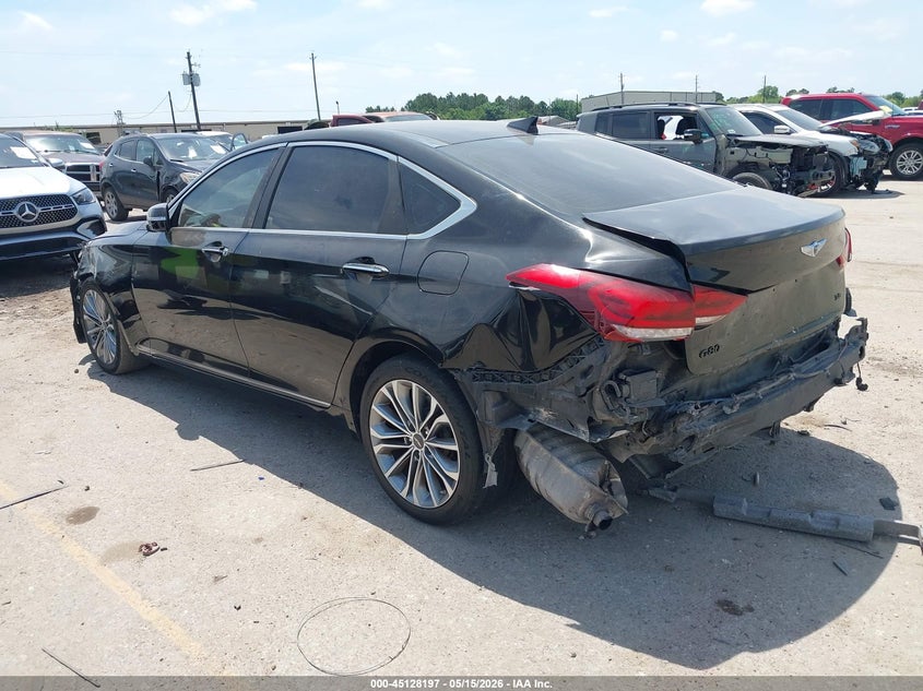 2017 Genesis G80 VIN KMHGN4JE3HU174730 IAAI salvage auction — REAR END, Salvage (Texas), sold $1,350 on 2026-07-22 (photo 3)