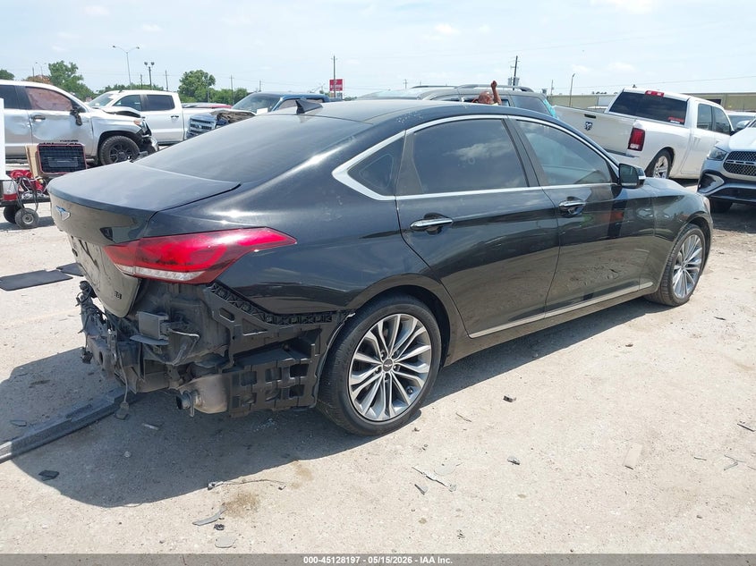 2017 Genesis G80 VIN KMHGN4JE3HU174730 IAAI salvage auction — REAR END, Salvage (Texas), sold $1,350 on 2026-07-22 (photo 4)