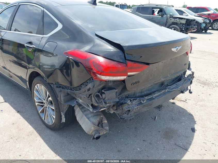 2017 Genesis G80 VIN KMHGN4JE3HU174730 IAAI salvage auction — REAR END, Salvage (Texas), sold $1,350 on 2026-07-22 (photo 6)