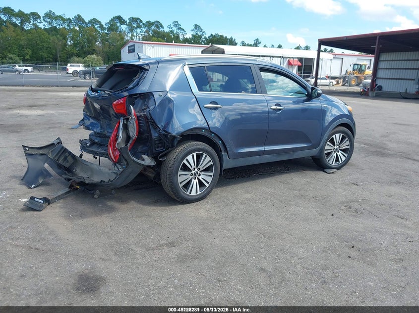 2014 Kia Sportage VIN KNDPCCAC9E7646653 IAAI salvage auction — REAR END, Salvage (Idaho), sold $1,300 on 2026-07-14 (photo 4)