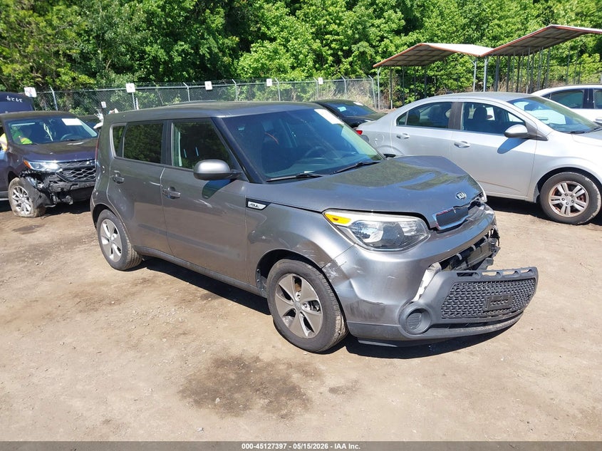 2016 Kia Soul VIN KNDJN2A21G7242038 IAAI salvage auction — LEFT FRONT, Salvage - Greater Than 75% (Maryland), sold $925 on 2026-07-07 (photo 1)