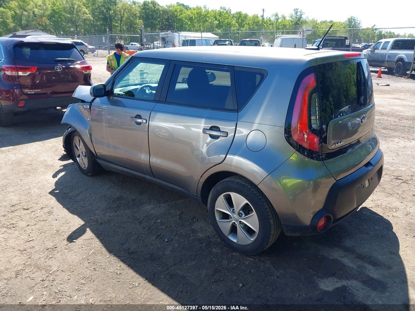 2016 Kia Soul VIN KNDJN2A21G7242038 IAAI salvage auction — LEFT FRONT, Salvage - Greater Than 75% (Maryland), sold $925 on 2026-07-07 (photo 3)
