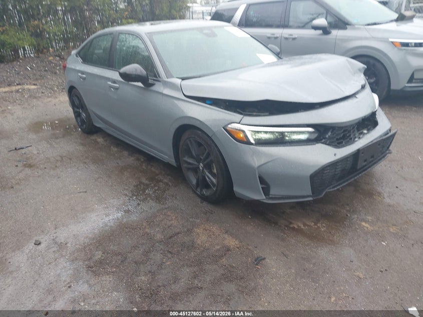 2025 Honda Civic VIN 2HGFE1E51SH475016 IAAI salvage auction — FRONT END, Salvage (Rhode Island), sold $8,100 on 2026-08-22 (photo 1)