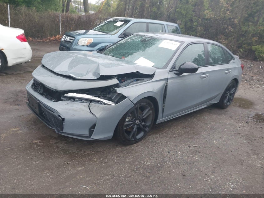 2025 Honda Civic VIN 2HGFE1E51SH475016 IAAI salvage auction — FRONT END, Salvage (Rhode Island), sold $8,100 on 2026-08-22 (photo 2)