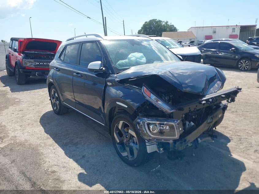 2023 Hyundai Venue VIN KMHRC8A37PU273473 IAAI salvage auction — FRONT END, Certificate Of Destruction (Florida), sold $1,900 on 2026-07-07 (photo 1)