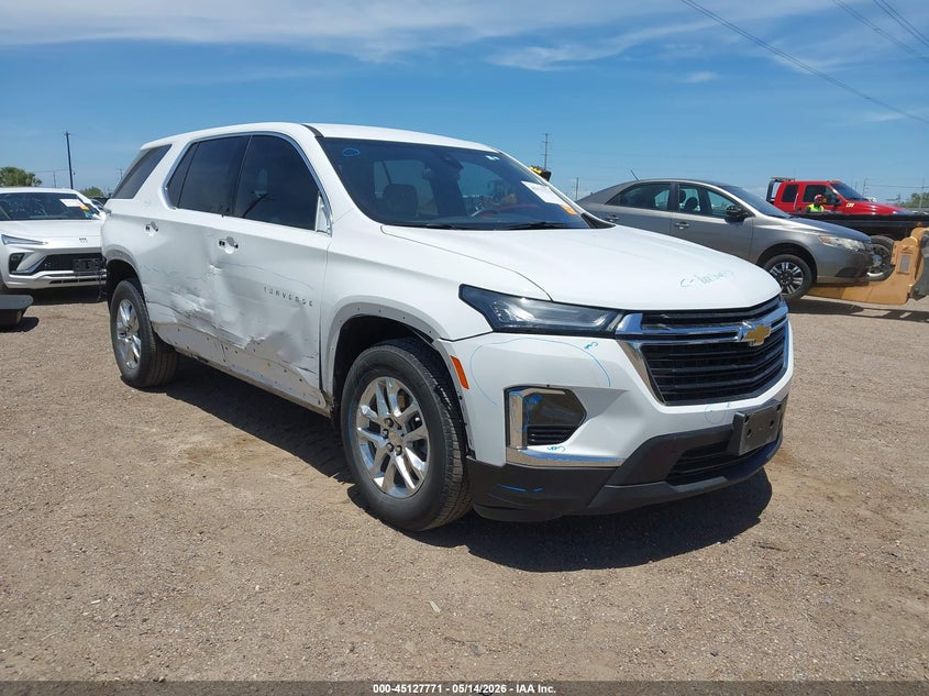 2023 Chevrolet Traverse VIN 1GNERFKW8PJ132788 IAAI salvage auction — LEFT & RIGHT, Original (Texas), sold $9,000 on 2026-07-28 (photo 1)