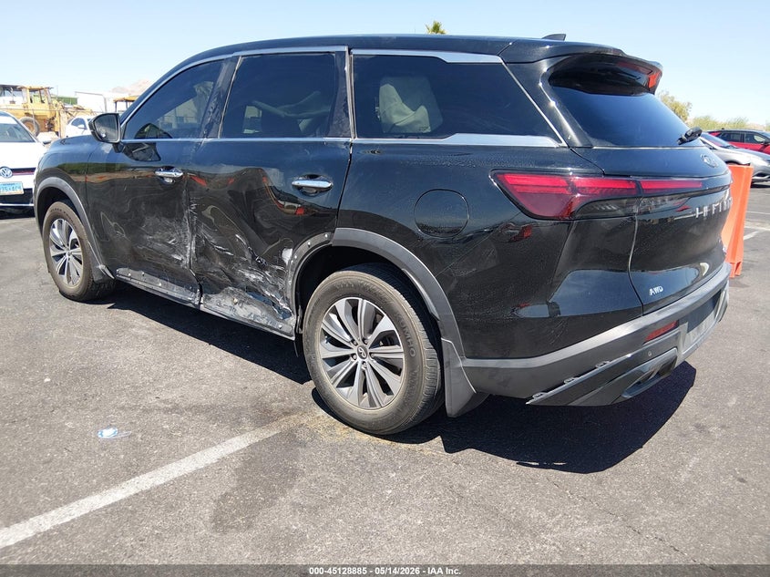 2024 Infiniti Qx60 VIN 5N1DL1ESXRC336254 IAAI salvage auction — LEFT SIDE, Salvage Title, sold $8,300 on 2026-08-28 (photo 3)