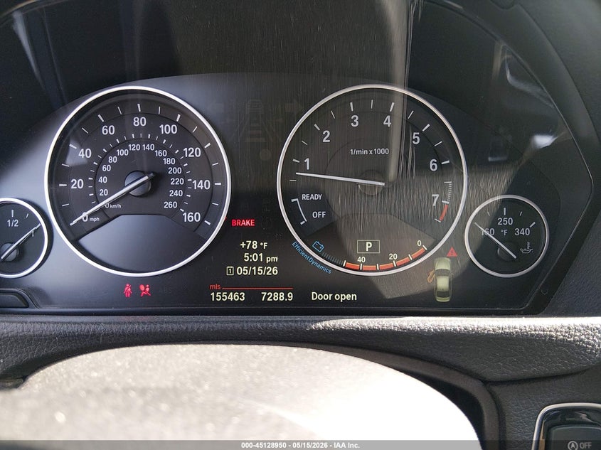 2013 BMW 3er VIN WBA3A5C52DF603725 IAAI salvage auction — FRONT END, Salvage (California), sold $1,800 on 2026-07-08 (photo 7)
