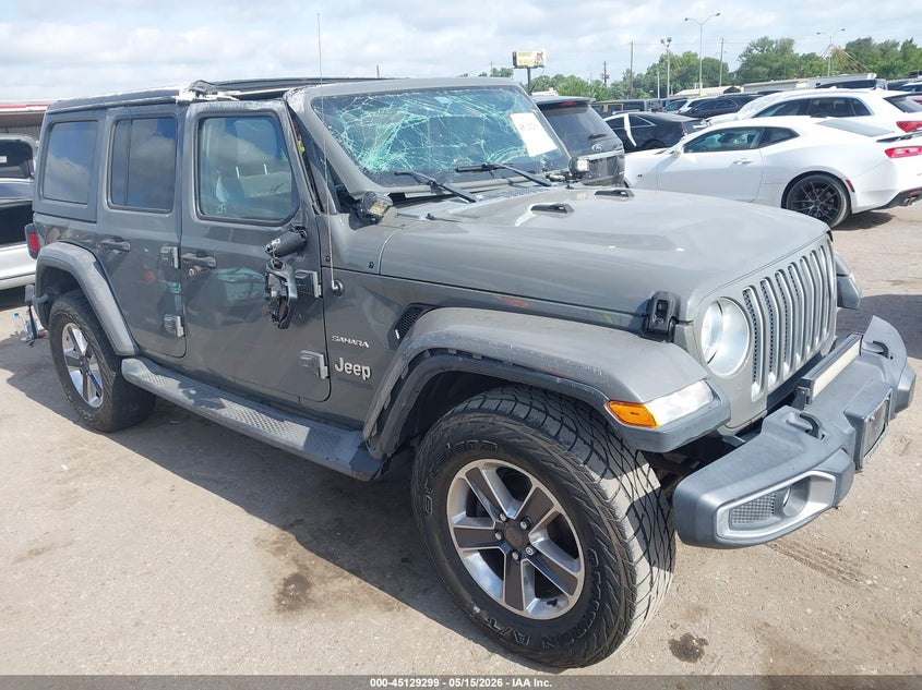 2019 Jeep Wrangler / VIN 1C4HJXEG9KW524827 IAAI salvage auction — LEFT & RIGHT, Salvage (Texas), sold $5,975 on 2026-07-29 (photo 1)