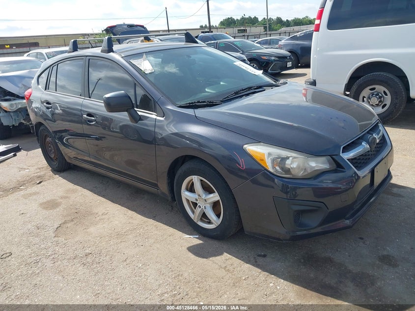 2014 Subaru Impreza VIN JF1GPAA63E8321340 IAAI salvage auction — SIDE, Original (Texas), sold $1,675 on 2026-07-22 (photo 1)