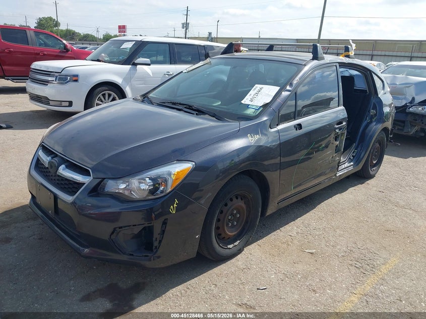 2014 Subaru Impreza VIN JF1GPAA63E8321340 IAAI salvage auction — SIDE, Original (Texas), sold $1,675 on 2026-07-22 (photo 2)