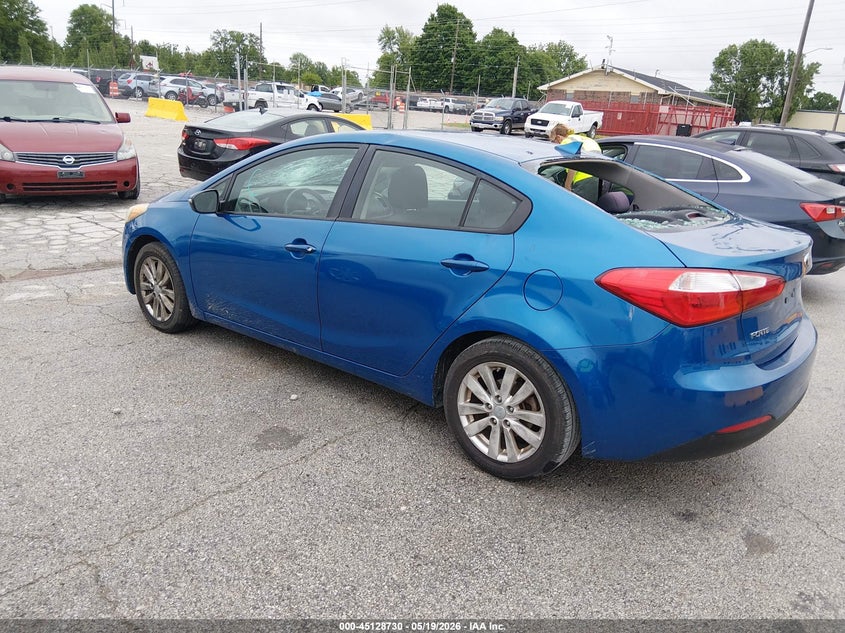 2014 Kia Forte VIN KNAFX4A6XE5079751 IAAI salvage auction — HAIL, Clear (Missouri), sold $650 on 2026-07-06 (photo 3)