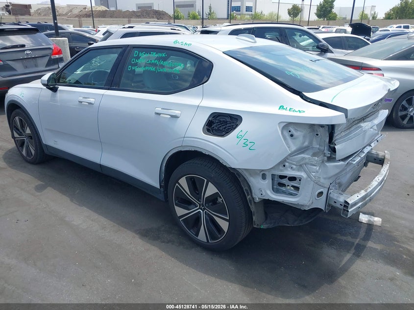 2023 Polestar 2 VIN YSMEG3KA2PL115124 IAAI salvage auction — REAR END, Salvage Certificate (California), sold $5,300 on 2026-07-24 (photo 3)