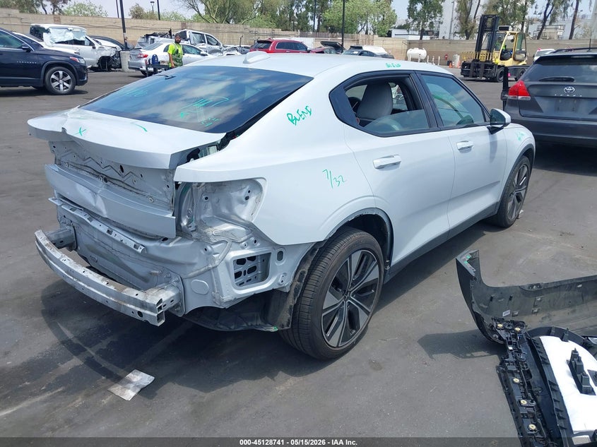 2023 Polestar 2 VIN YSMEG3KA2PL115124 IAAI salvage auction — REAR END, Salvage Certificate (California), sold $5,300 on 2026-07-24 (photo 4)