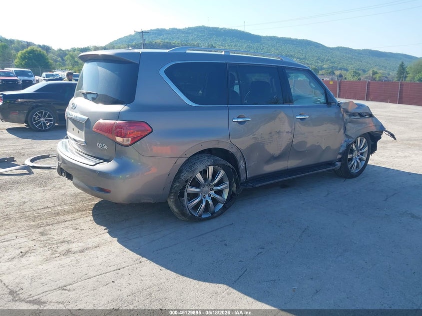 2012 Infiniti Qx56 VIN JN8AZ2NC7C9315214 IAAI salvage auction — RIGHT SIDE, Salvage (Idaho), sold $1,000 on 2026-07-22 (photo 4)