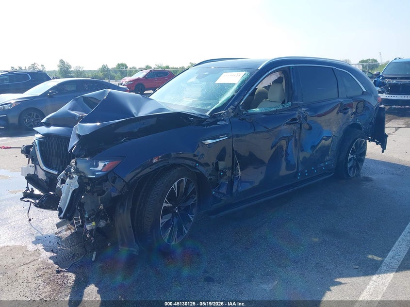 2025 Mazda Cx-90 VIN JM3KKEHA0S1257564 IAAI salvage auction — FRONT & REAR, Salvage (Indiana), sold $4,750 on 2026-07-17 (photo 2)