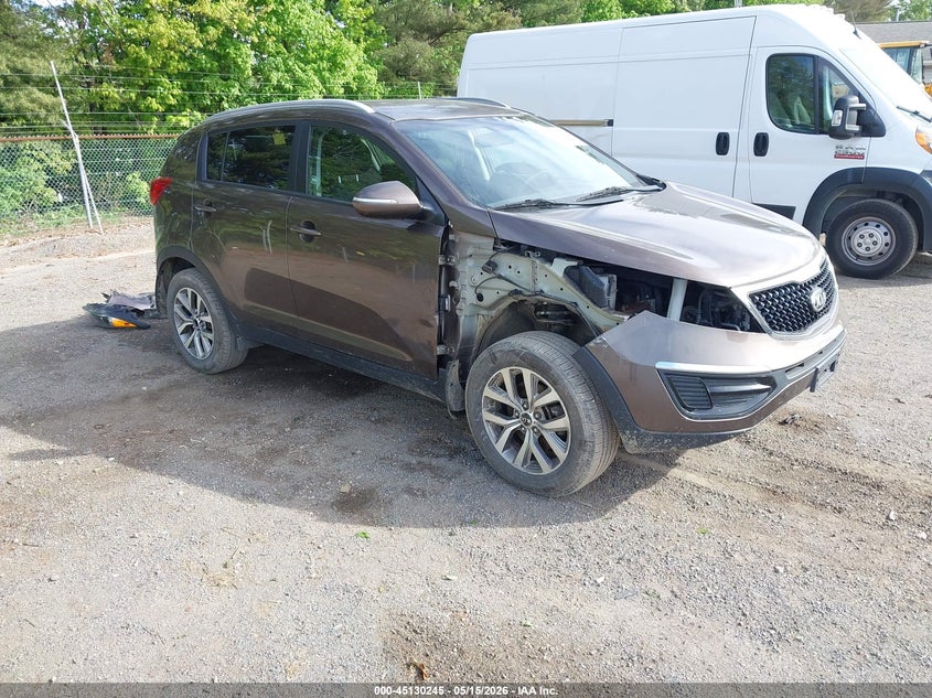 2015 Kia Sportage VIN KNDPB3AC3F7763150 IAAI salvage auction — RIGHT FRONT, Salvage (Ohio), sold $1,200 on 2026-07-06 (photo 1)