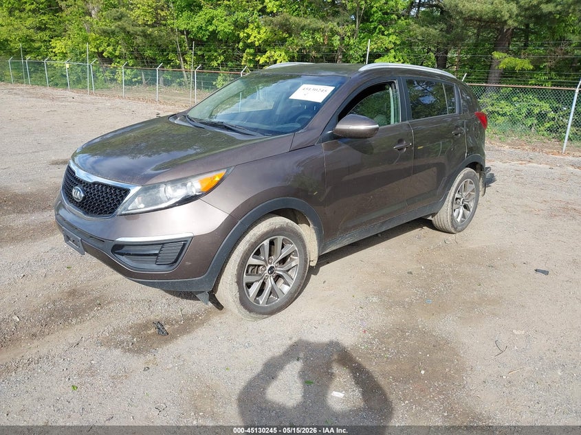 2015 Kia Sportage VIN KNDPB3AC3F7763150 IAAI salvage auction — RIGHT FRONT, Salvage (Ohio), sold $1,200 on 2026-07-06 (photo 2)