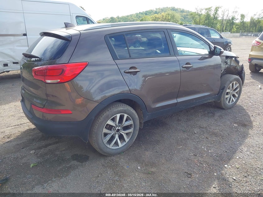 2015 Kia Sportage VIN KNDPB3AC3F7763150 IAAI salvage auction — RIGHT FRONT, Salvage (Ohio), sold $1,200 on 2026-07-06 (photo 4)
