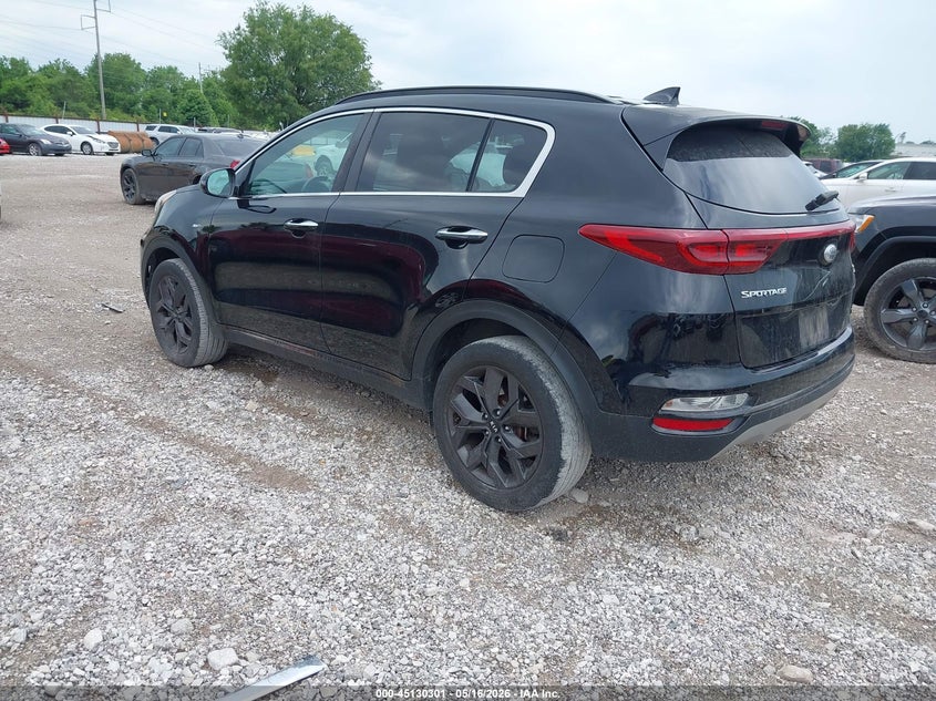 2020 Kia Sportage VIN KNDP6CAC6L7653547 IAAI salvage auction — HAIL, Clear (Missouri), sold $2,250 on 2026-07-06 (photo 3)