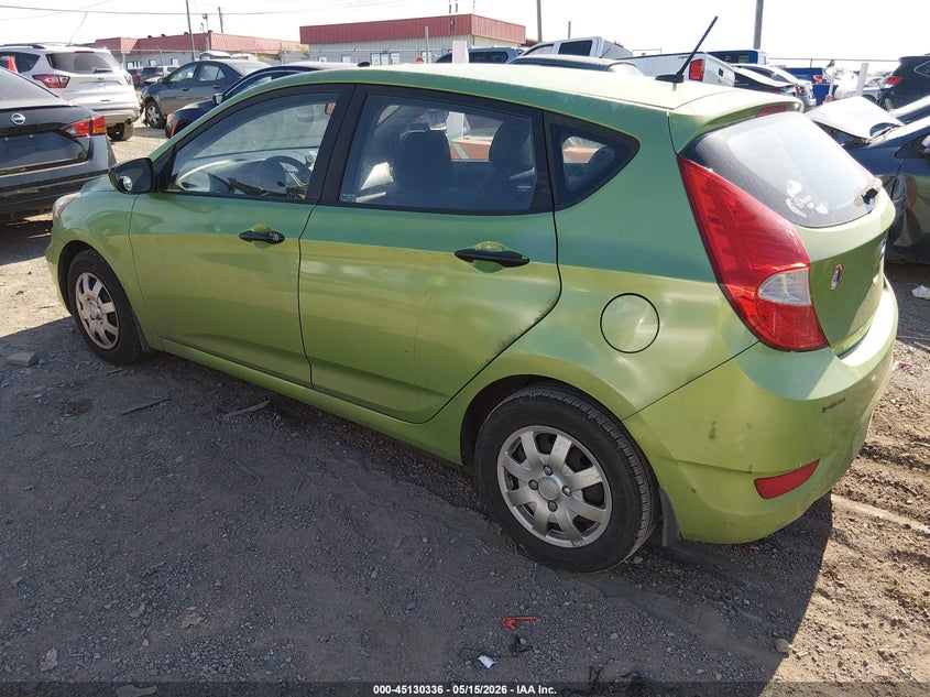 2013 Hyundai Accent VIN KMHCT5AE4DU103072 IAAI salvage auction — RIGHT FRONT, Clear (Tennessee), sold $300 on 2026-07-09 (photo 3)