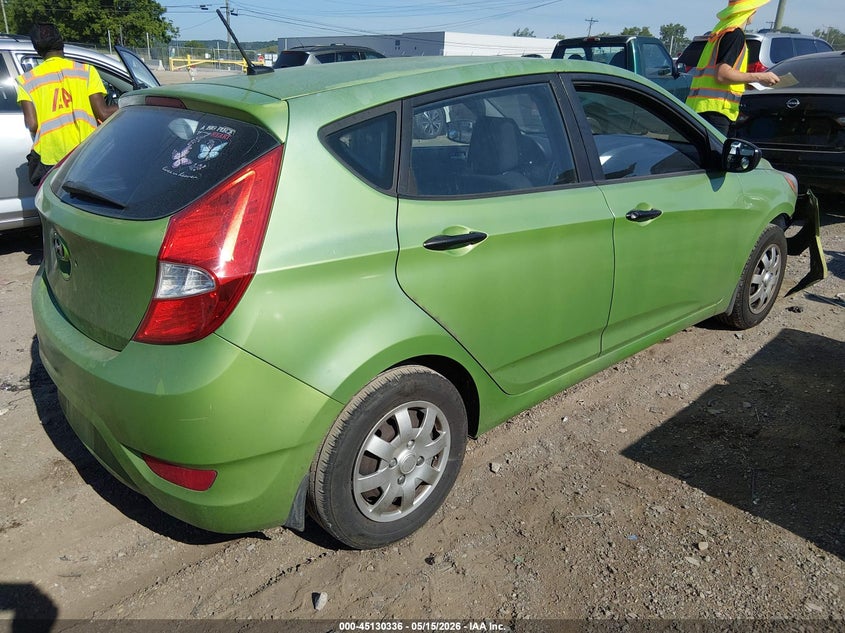 2013 Hyundai Accent VIN KMHCT5AE4DU103072 IAAI salvage auction — RIGHT FRONT, Clear (Tennessee), sold $300 on 2026-07-09 (photo 4)