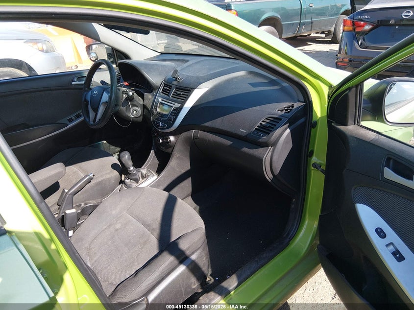 2013 Hyundai Accent VIN KMHCT5AE4DU103072 IAAI salvage auction — RIGHT FRONT, Clear (Tennessee), sold $300 on 2026-07-09 (photo 5)