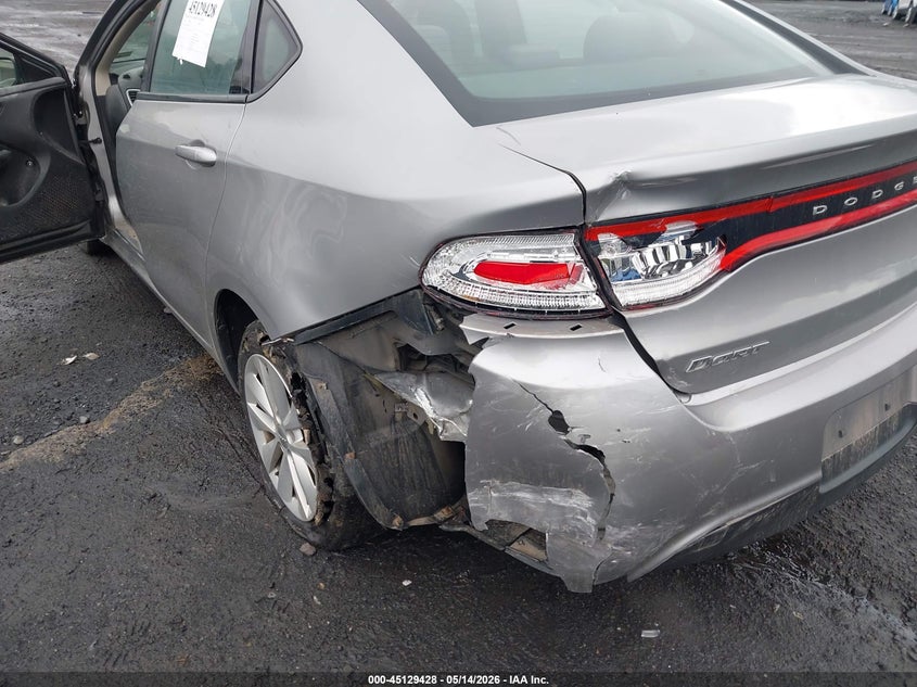 2014 Dodge Dart VIN 1C3CDFBB7ED819756 IAAI salvage auction — FRONT & REAR, Salvage (Pennsylvania), sold $200 on 2026-07-09 (photo 6)