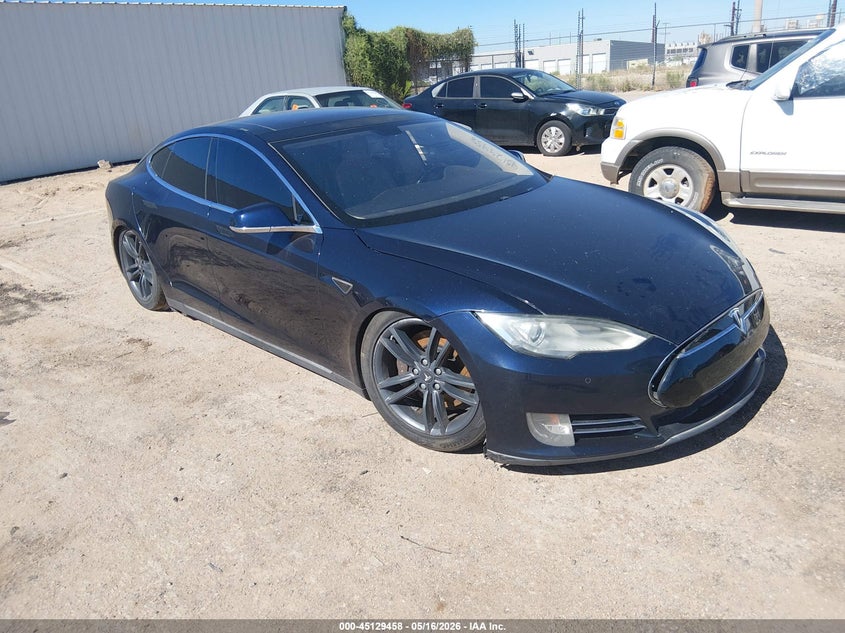 2014 Tesla Model s VIN 5YJSA1H19EFP38722 IAAI salvage auction — FRONT END, Clear (Arizona), sold $1,850 on 2026-07-09 (photo 1)