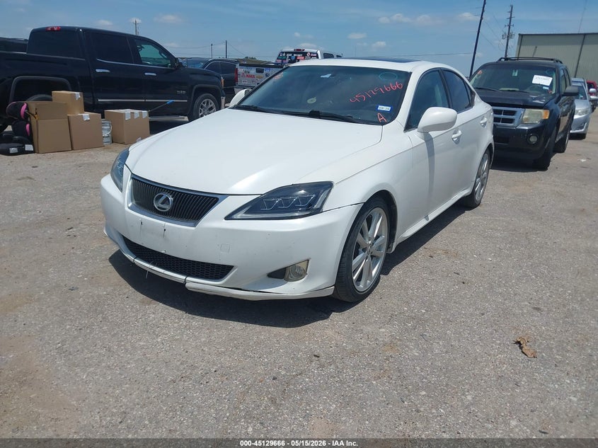 2007 Lexus Is 250 VIN JTHBK262072049767 IAAI salvage auction — FRONT & REAR, Original (Texas), sold $250 on 2026-07-08 (photo 2)