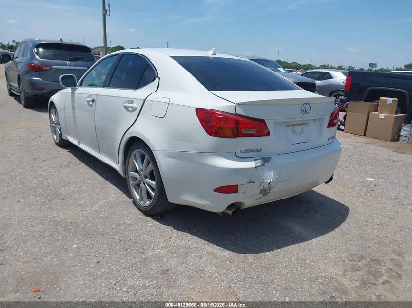 2007 Lexus Is 250 VIN JTHBK262072049767 IAAI salvage auction — FRONT & REAR, Original (Texas), sold $250 on 2026-07-08 (photo 3)