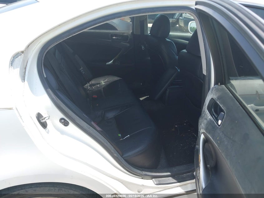 2007 Lexus Is 250 VIN JTHBK262072049767 IAAI salvage auction — FRONT & REAR, Original (Texas), sold $250 on 2026-07-08 (photo 8)