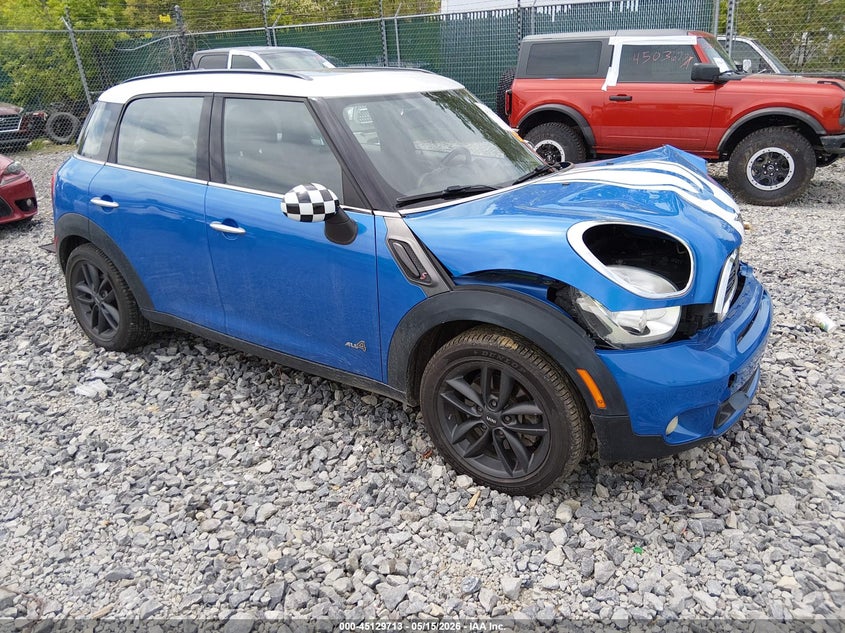 2012 Mini VIN WMWZC5C59CWL58554 IAAI salvage auction — FRONT END, Salvage (West Virginia), sold $1,950 on 2026-07-08 (photo 1)