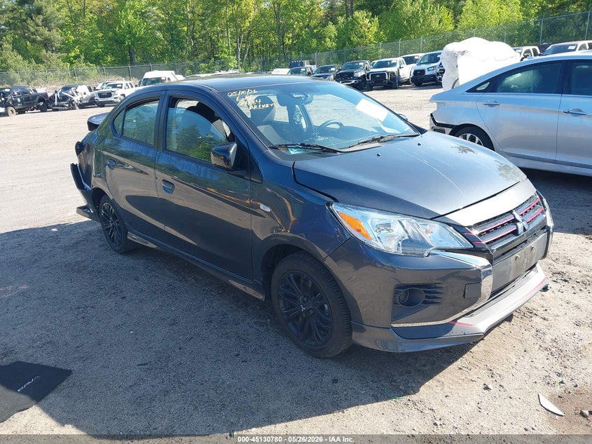 2024 Mitsubishi Mirage VIN ML32FUFJ9RHF14884 IAAI salvage auction — RIGHT REAR, Salvage (Massachusetts), sold $2,800 on 2026-07-17 (photo 1)