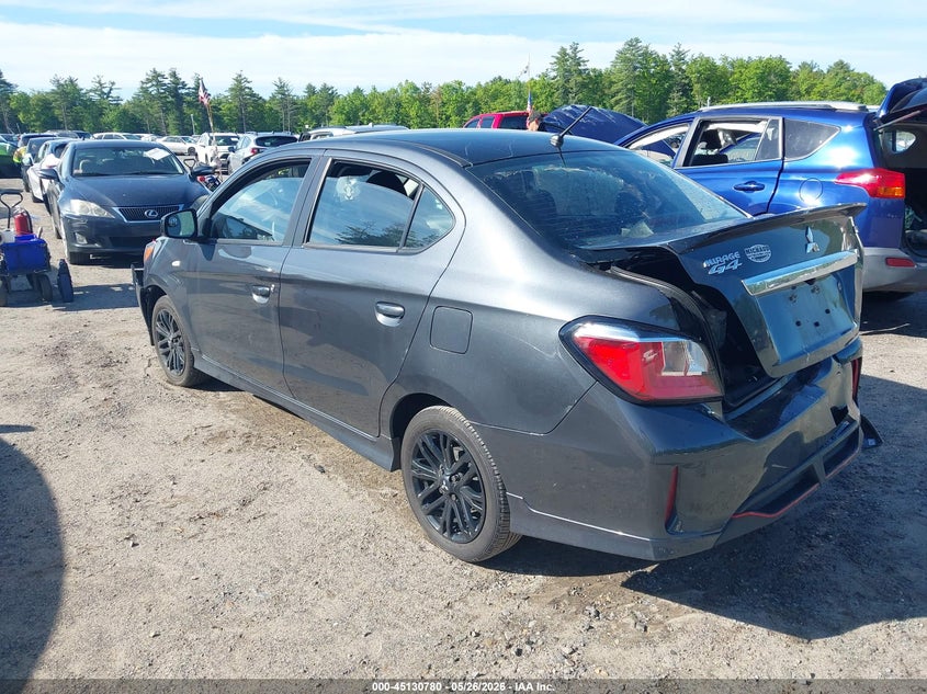 2024 Mitsubishi Mirage VIN ML32FUFJ9RHF14884 IAAI salvage auction — RIGHT REAR, Salvage (Massachusetts), sold $2,800 on 2026-07-17 (photo 3)