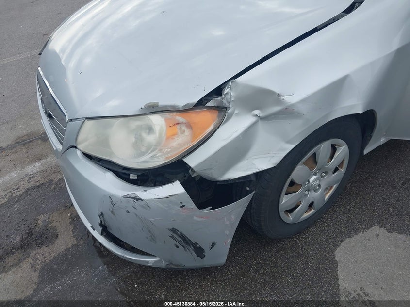 2008 Hyundai Elantra VIN KMHDU46D78U402413 IAAI salvage auction — LEFT FRONT, Clear (Indiana), sold $25 on 2026-07-24 (photo 6)