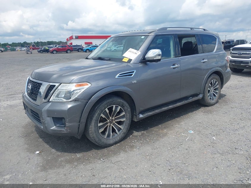 2019 Nissan Armada VIN JN8AY2ND0KX008134 IAAI salvage auction — HAIL, Salvage (Arkansas), sold $5,300 on 2026-07-24 (photo 2)