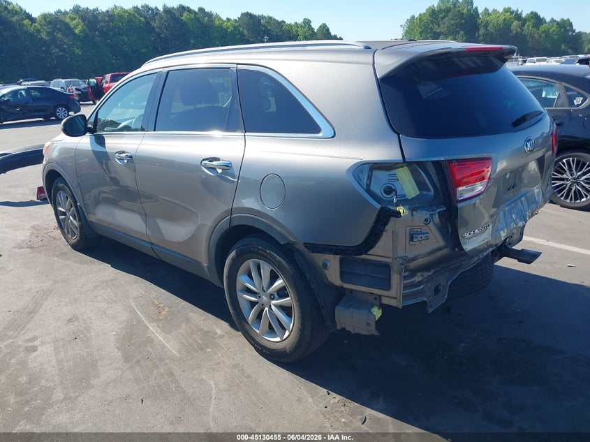 2018 Kia Sorento VIN 5XYPG4A38JG406663 IAAI salvage auction — REAR END, Salvage Title, sold $3,200 on 2026-07-22 (photo 3)